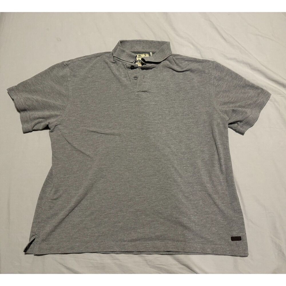 Barbour Pique Polo Shirt XXL Grey Short Sleeve Cotton British Heritage Classic